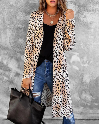 Chaqueta Casual de Algodón con Estampado Leopardo para Otoño e Invierno - Image 5