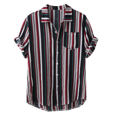 Camisa Casual de Rayas Hawaianas - Image 4