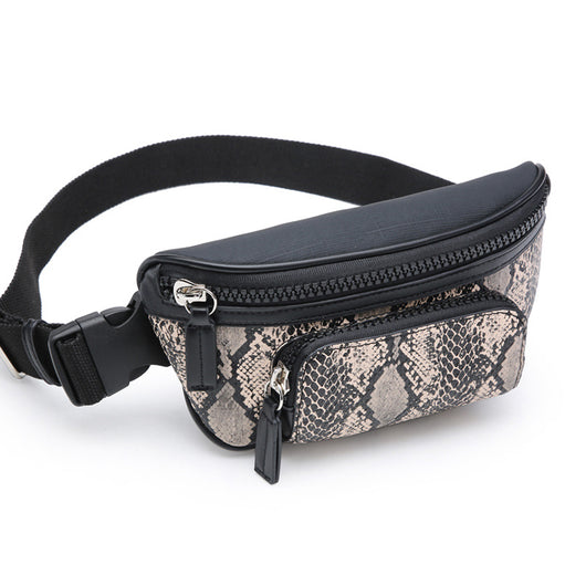 Bolsa de Cintura Cuero Mini con Estampado Serpiente - Image 5