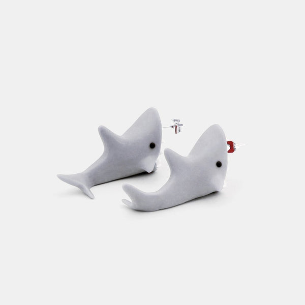 Aretes Tiburones 3D para Mujeres - Joyería Marina Kawaii - Image 6
