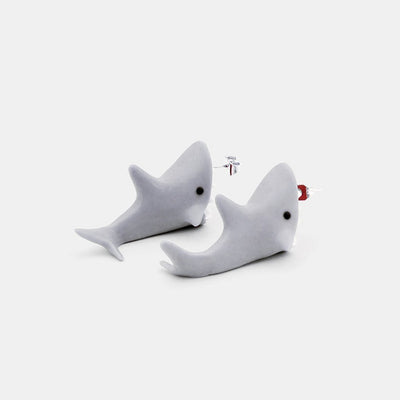 Aretes Tiburones 3D para Mujeres - Joyería Marina Kawaii - Image 6