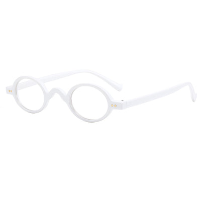 Red small frame round glasses with clear lenses, featuring a retro or steampunk style. - Image 21