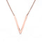 Fabulous Rose Dorado Plated Stainless Steel Initial Letter Pendant Necklace Rose Dorado V
