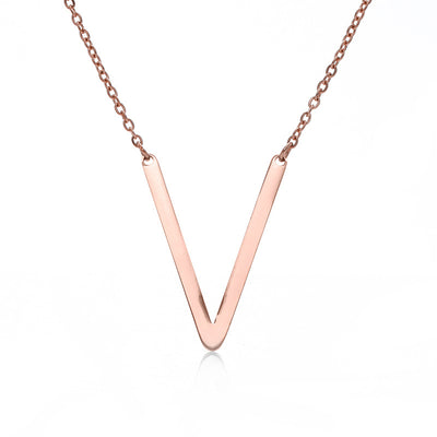 Collar Inicial Acero Inoxidable Chapado en Oro Rosa - Image 50