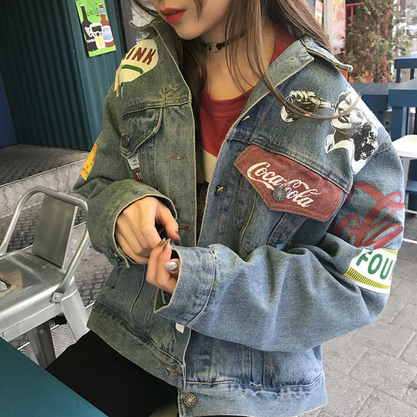 Chaqueta Denim Harajuku