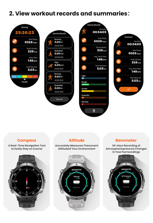 Reloj Deportivo Inteligente Resistencia Triple con Batería Extendida X3 - Image 15