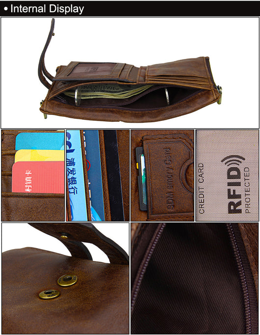 Billetera de Cuero Genuino con Protección RFID y Bloqueo Antirrobo - Image 4