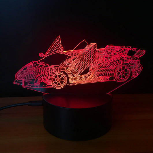 Lámpara 3D Lamborghini con Luz Nocturna LED - Image 4