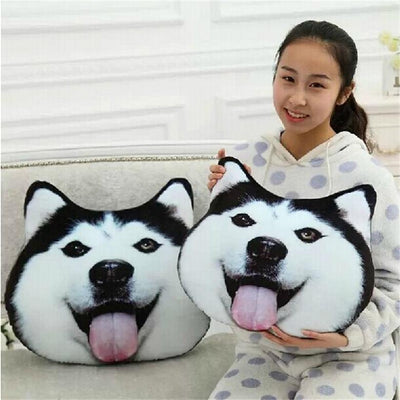 Almohada Térmica 3D Cabeza de Perro - Cojín Creativo Calentable - Image 2