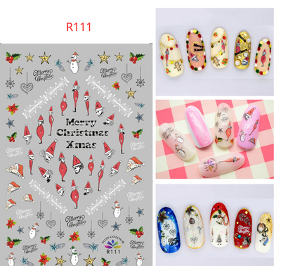 Calcomanías navideñas para uñas - Adornos y diseños festivos - Image 3
