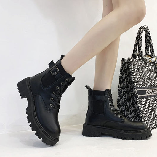 Botas Clásicas Británicas Cómodas con Suela Gruesa