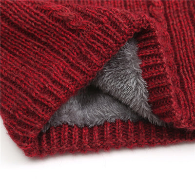 Bufanda Tejida de Rayas Anchas con Forro Polar para Hombre - Image 31