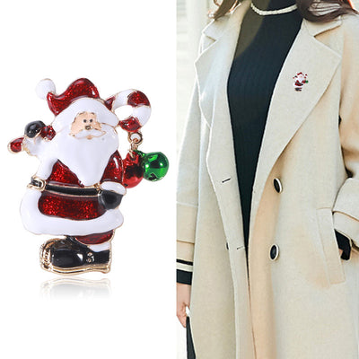 Broche Navideño Santa con Esmalte Goteo - Image 6