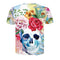 Playera Hombre Calavera Póker 3D - Cuello Redondo Manga Corta Verano Casual