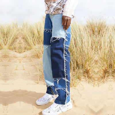 Jeans Hombre Contraste de Colores - Estilo Fronterizo Moderno - Image 2