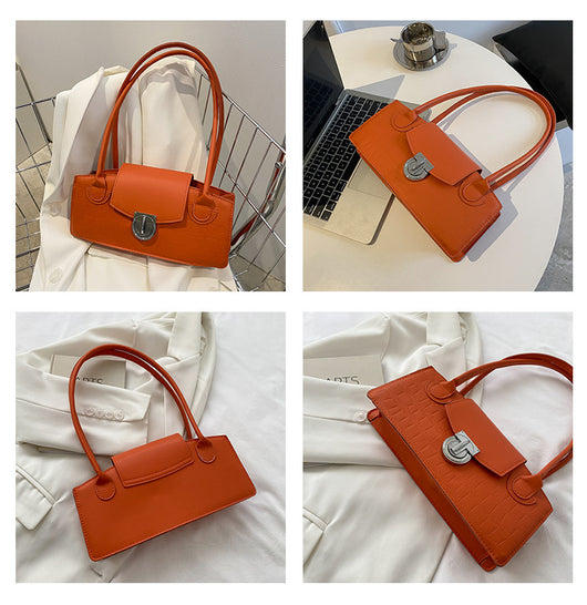 Bolso Cuadrado Pequeño Estilo Occidental con Contraste de Colores - Image 19