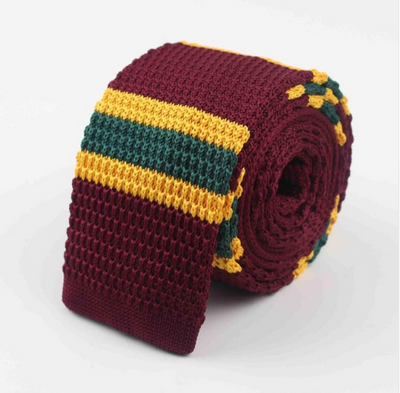 Corbata Tejida Delgada a Rayas para Hombre - Diseño Moderno y Sofisticado - Image 26