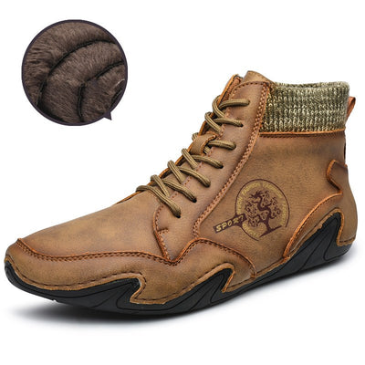 Botas de Cuero Estilo Británico Corte Medio para Hombre - Image 19