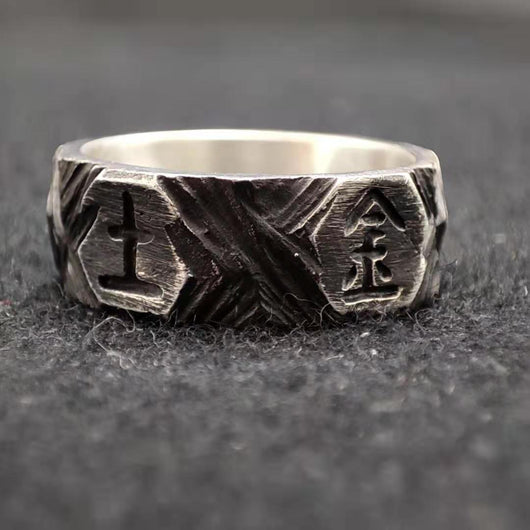 Anillo de Plata 925 con Runas Vikingas Artesanal - Estilo Retro para Hombre - Image 11