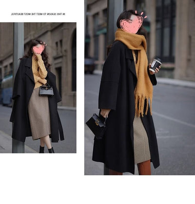 Abrigo Socialite de Moda Otoño-Invierno Largo hasta la Rodilla - Image 16