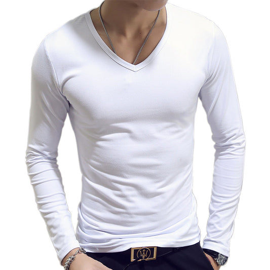 Suéter Cuello Redondo Ajustado Liso para Hombre