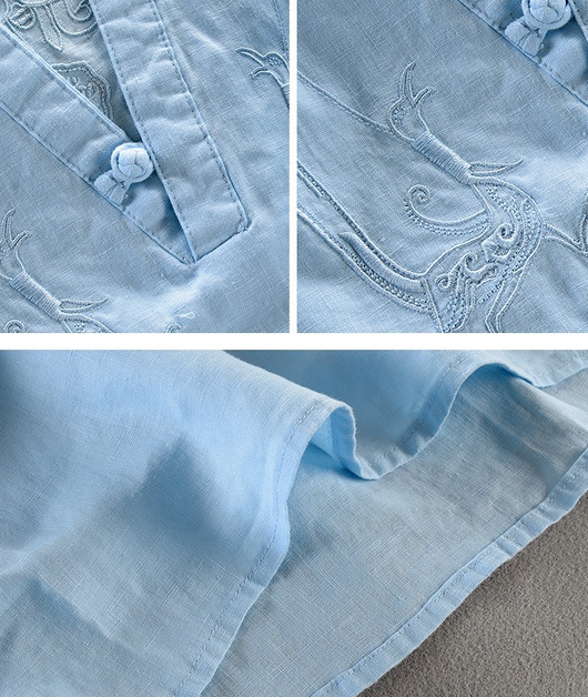 Camisa de Lino Bordada - Image 4
