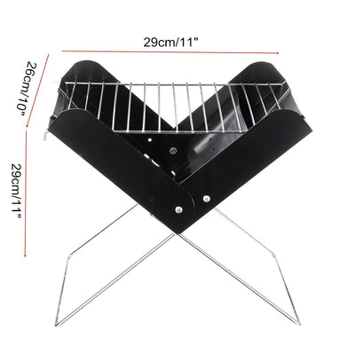 Parrilla Portátil de Acero Inoxidable Plegable para Camping y Asados - Image 5