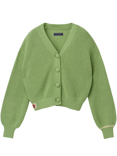 Cardigan de Punto Verde Pasto - Suéter Versátil y Confortable