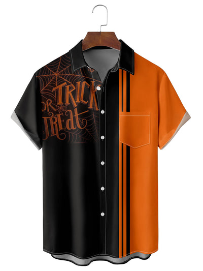 Camisa Suelta de Manga Corta con Estampado Creativo Halloween para Hombre - Image 2
