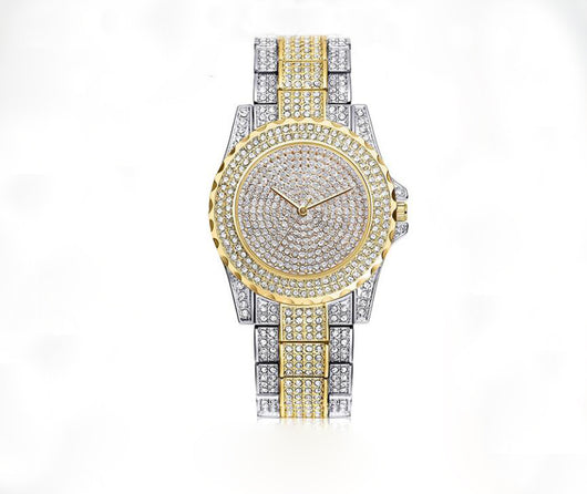 Reloj de Cuarzo Dorado con Cristales Brillantes para Mujer - Image 10