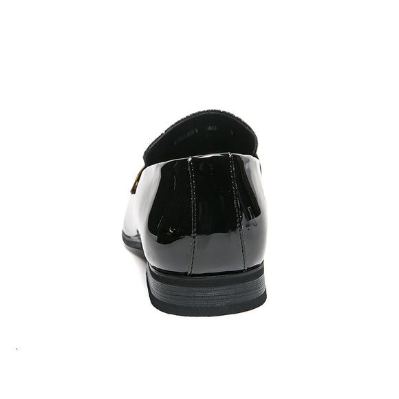 Zapatos de Cuero para Peluquero - Mocasines Puntiagudos con Borla Elegante