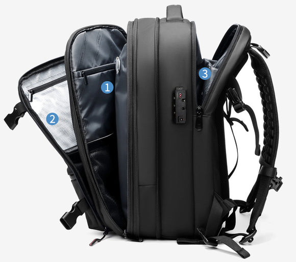 Mochila de Viaje Multifuncional de Gran Capacidad para Hombre