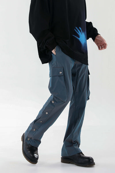 Pantalones Micro Flare con Degradado y Botones - Image 4