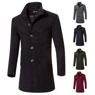 Abrigo Tipo Trinchera de Lana Pura para Hombre - Image 13