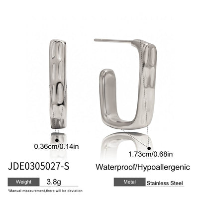 Aretes C Acero Inoxidable Lujo Europeo Minimalista - Image 16