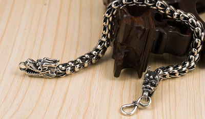 Pulsera Grifo de Dragón para Hombre en Plata de Ley S925 - Image 9