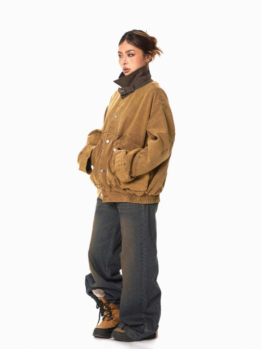 Chaqueta Casual Suelta con Bolsillos Grandes y Costuras Reforzadas - Image 5