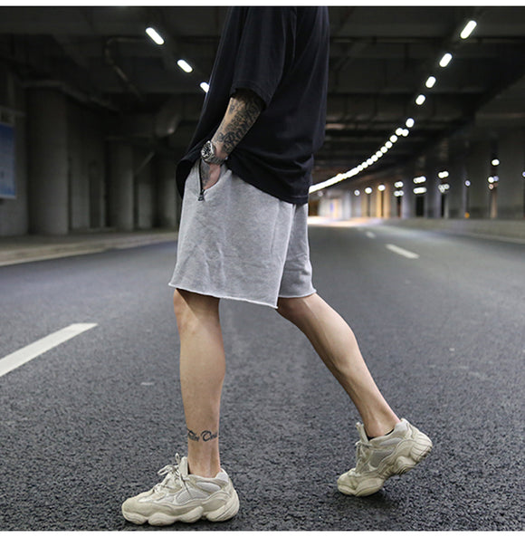 Shorts de Algodón Terry Liso Oversized