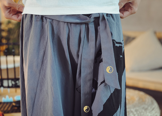 Pantalones Capri Estilo Asiático de Nueve Puntos - Image 7
