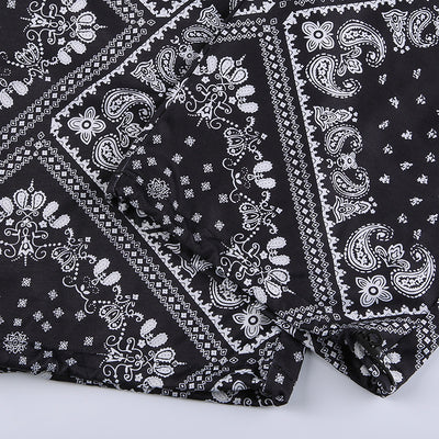 Falda Cintura Alta Estampado Flores de Anacardo con Diseño Asimétrico y Detalle Hueco Ajustable - Image 15