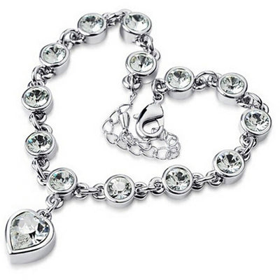 Pulsera de Diamantes Brillantes con Corazón de Durazno Cristalino - Image 16