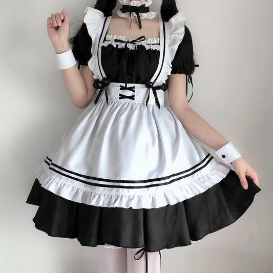 Traje Blanco y Negro para Mujer Talla Grande Loli Lolita - Image 2