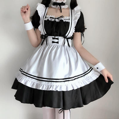 Traje Blanco y Negro para Mujer Talla Grande Loli Lolita - Image 2