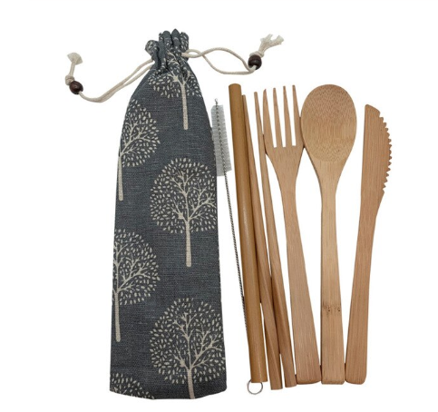 Set de Cubiertos Portátil de Bambú Reutilizable con Estuche - Cero Residuos - Image 18