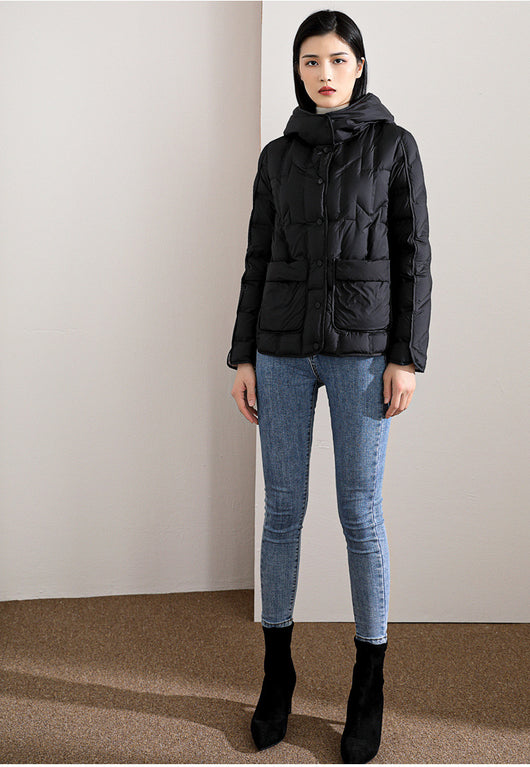 Chaqueta Acolchada Corta sin Costuras para Mujer - Calidez Invernal - Image 7