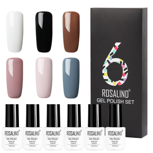 Set de 6 Esmaltes de Gel en Colores Sólidos - Caja Regalo Manicura Profesional - Image 14