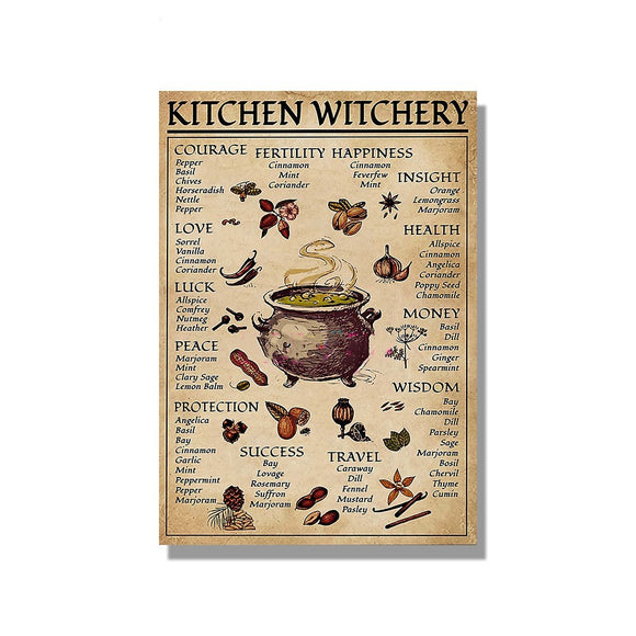 Póster de Brujería Witchcraft Nórdico con Magia Divertida