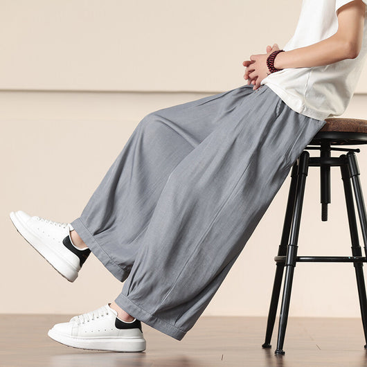 Pantalones Harem Retro Sueltos Talla Grande para Hombre - Image 7