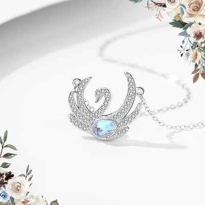 Collar Cisne Plata 925 Cadena Clavícula con Pluma - Image 4