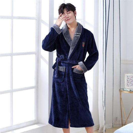 Bata Pijama de Franela Invierno Elegante y Cómoda - Image 39